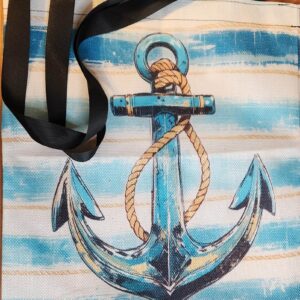 canvas tote bag (bookish & beach themed)