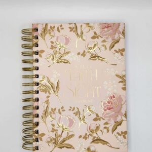 walk by faith not by sight faith journal bundle – blush with pink florals