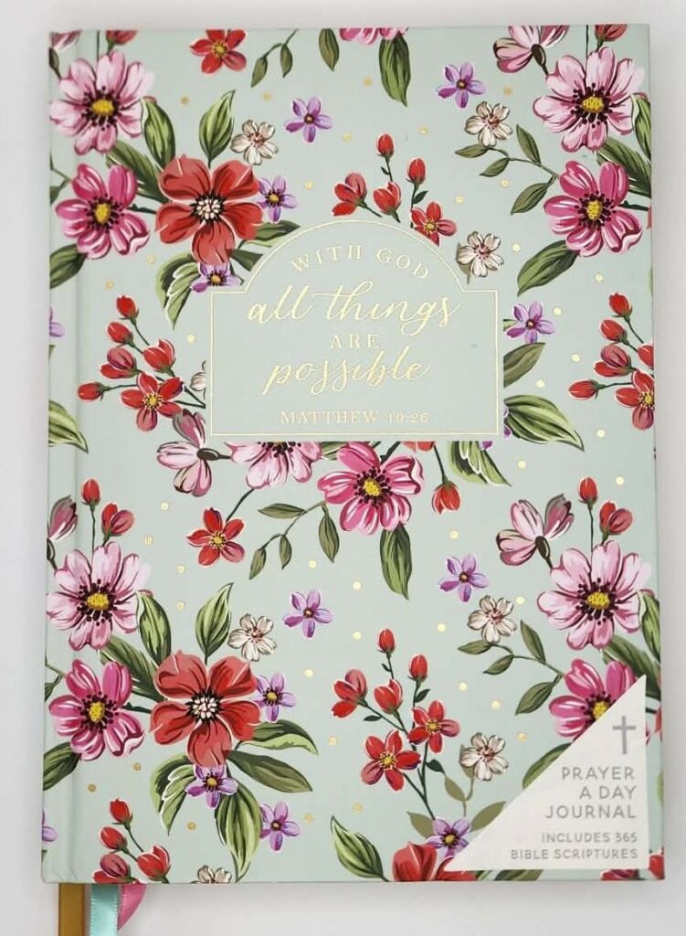 YIV Journals | Creative & Christian Journals with god prayer a day green flowers